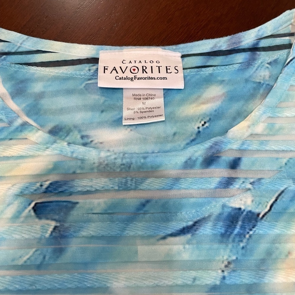 Favorite Casual women’s shirt with linen size M new no tag . Short sleeve - Picture 4 of 5